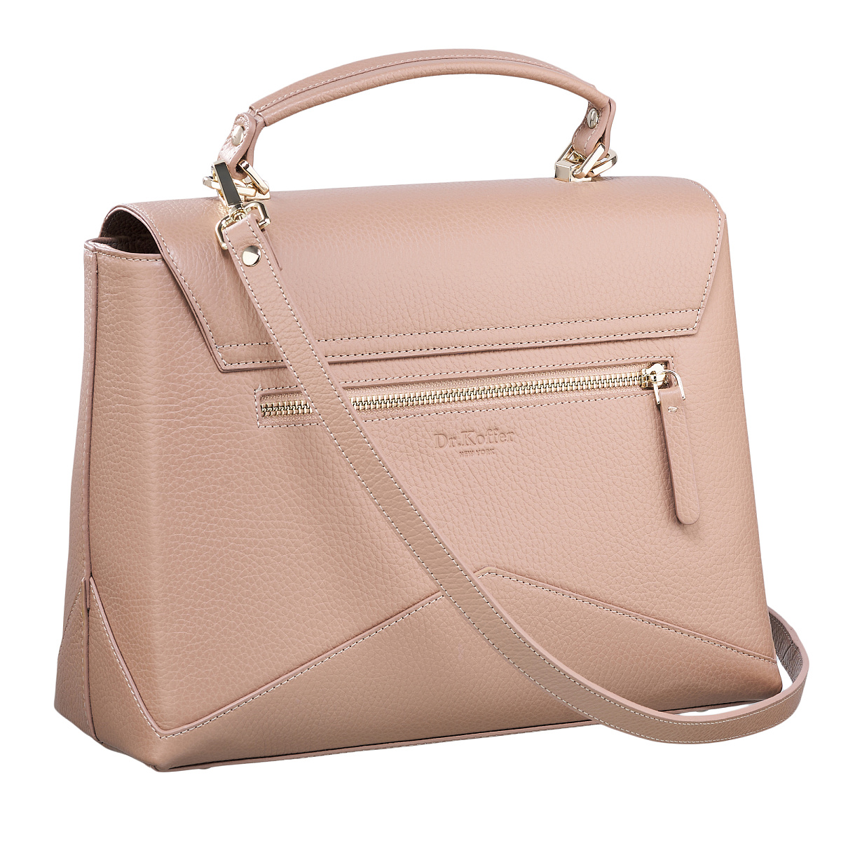 Женская сумка  Dr. Koffer из натуральной кожи розовая