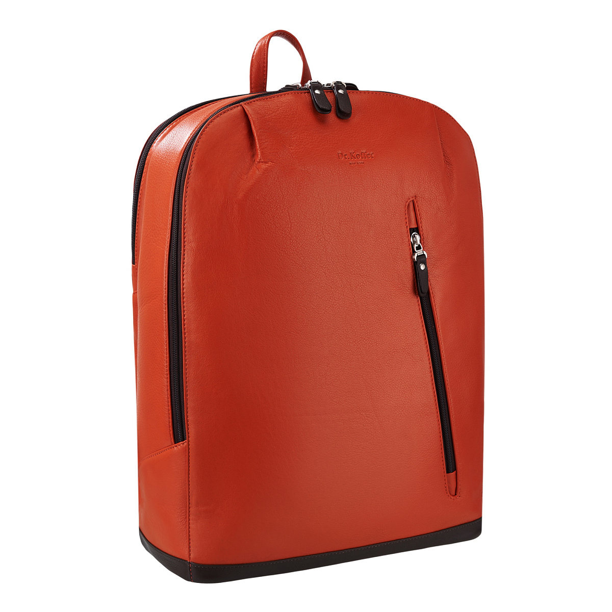 Рюкзак Dr.Koffer из натуральной кожи оранжевый