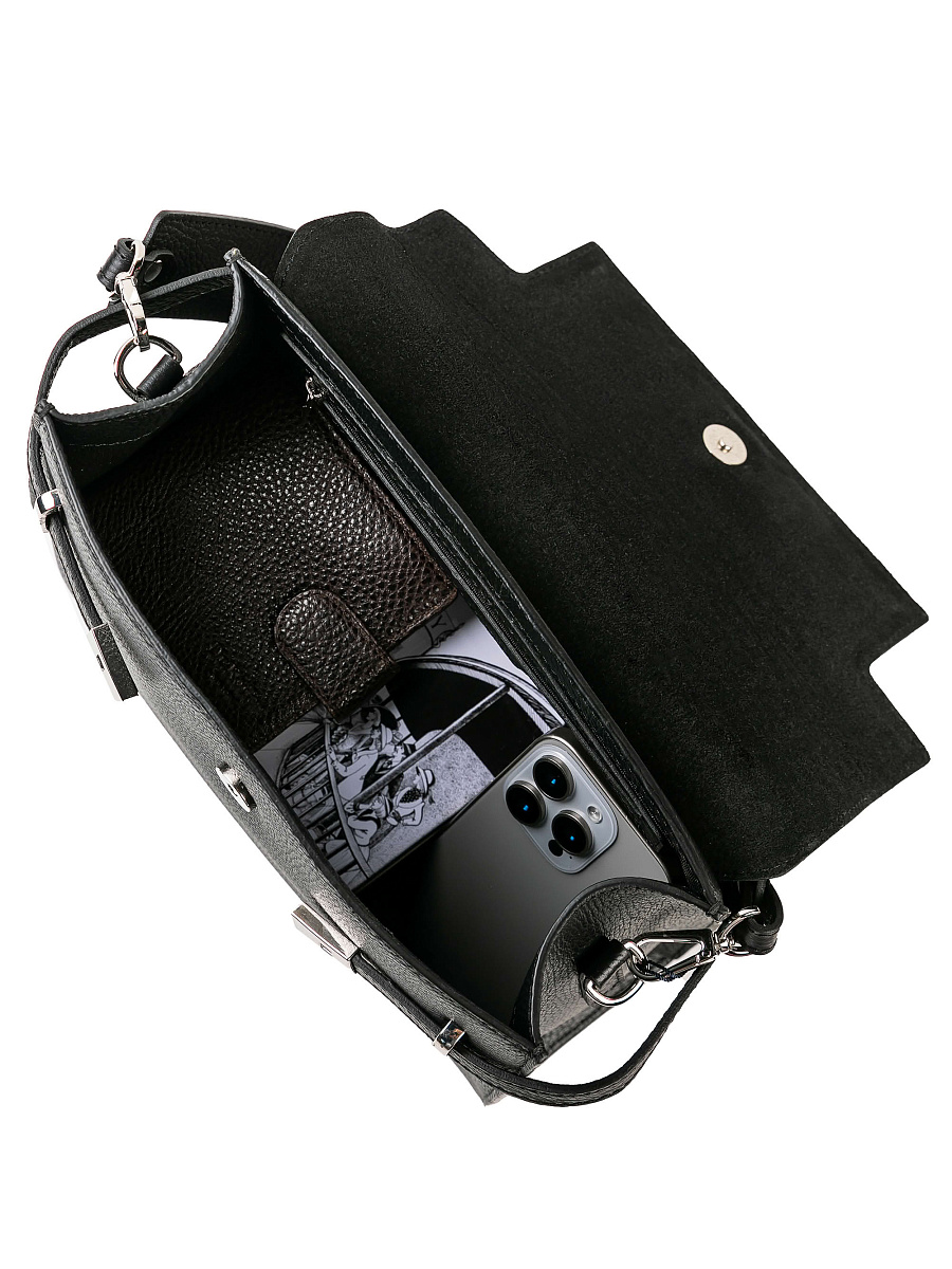 Женская сумка Dr. Koffer из натуральной кожи черная