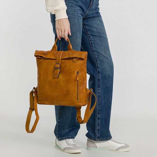 Рюкзак Dr.Koffer из натуральной кожи коричневый