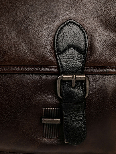 Портфель Dr.Koffer из натуральной кожи темно-коричневый