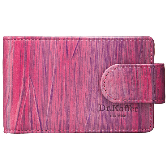 Визитница Dr.Koffer из натуральной кожи фиолетовая