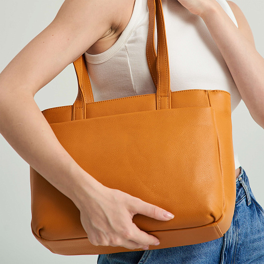 Женская сумка Dr.Koffer из натуральной кожи желтая