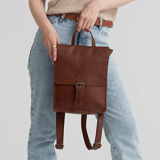 Рюкзак Dr.Koffer из натуральной кожи светло-коричневый