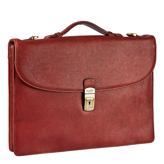 Портфель Dr.Koffer из натуральной кожи светло-коричневый