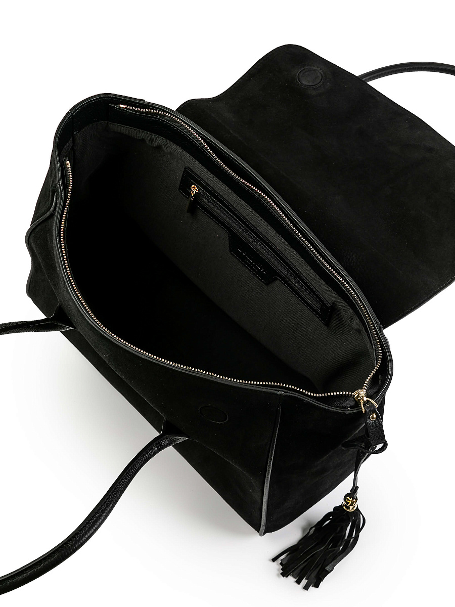 Женская сумка Dr.Koffer из натуральной кожи черная