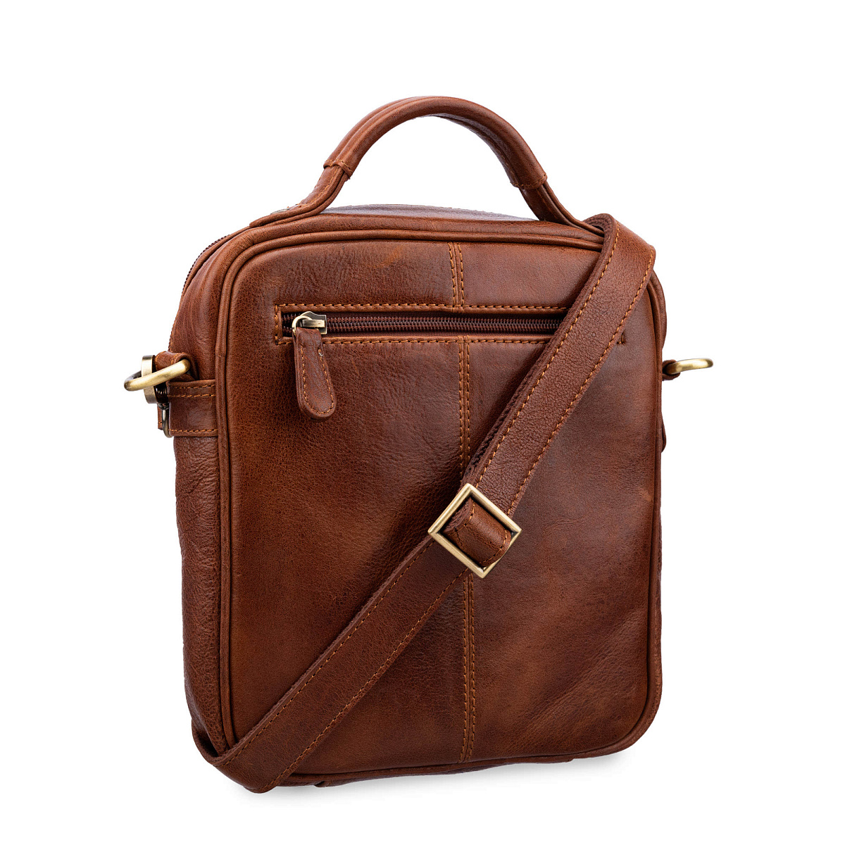 Сумка через плечо Dr.Koffer из натуральной кожи коричневая