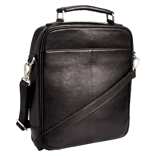 Сумка через плечо Dr.Koffer из натуральной кожи черная