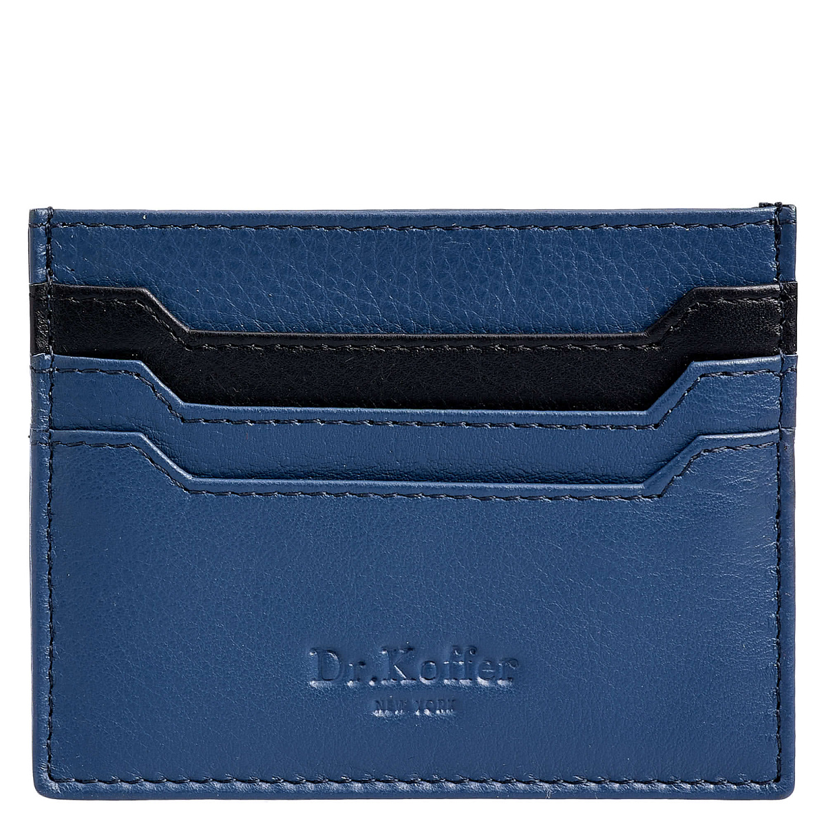 Кредитница Dr.Koffer из натуральной кожи синяя
