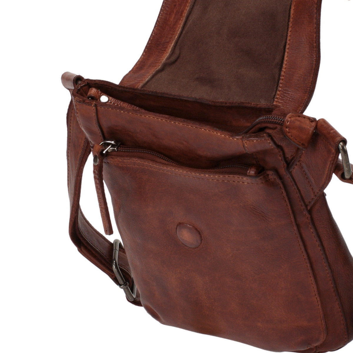 Сумка через плечо Dr.Koffer из натуральной кожи коричневая