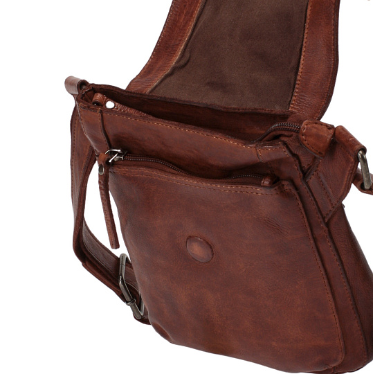 Сумка через плечо Dr.Koffer из натуральной кожи коричневая
