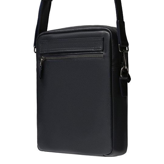 Сумка через плечо Dr.Koffer из натуральной кожи синяя