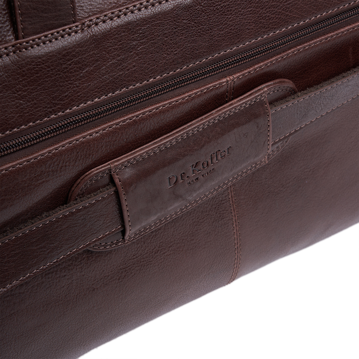 Сумка дорожная Dr.Koffer из натуральной кожи коричневая