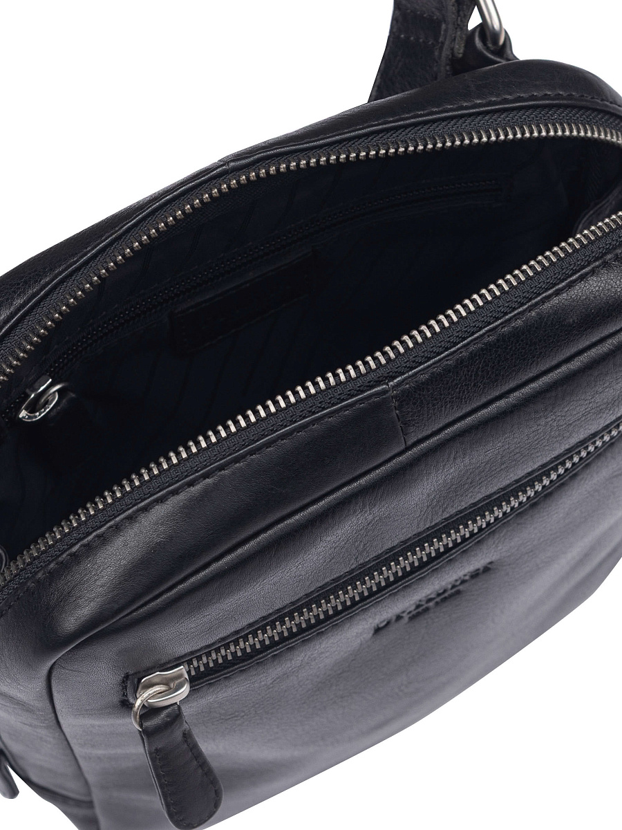 Сумка через плечо Dr. Koffer из натуральной кожи черная