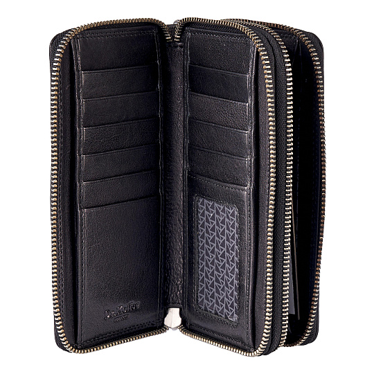 Портмоне Dr.Koffer из натуральной кожи черное