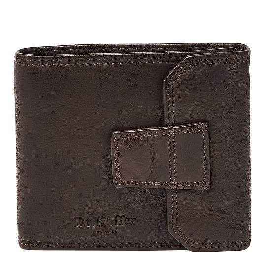 Портмоне Dr.Koffer из натуральной кожи коричневое