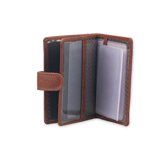 Обложка  из натуральной кожи коричневая