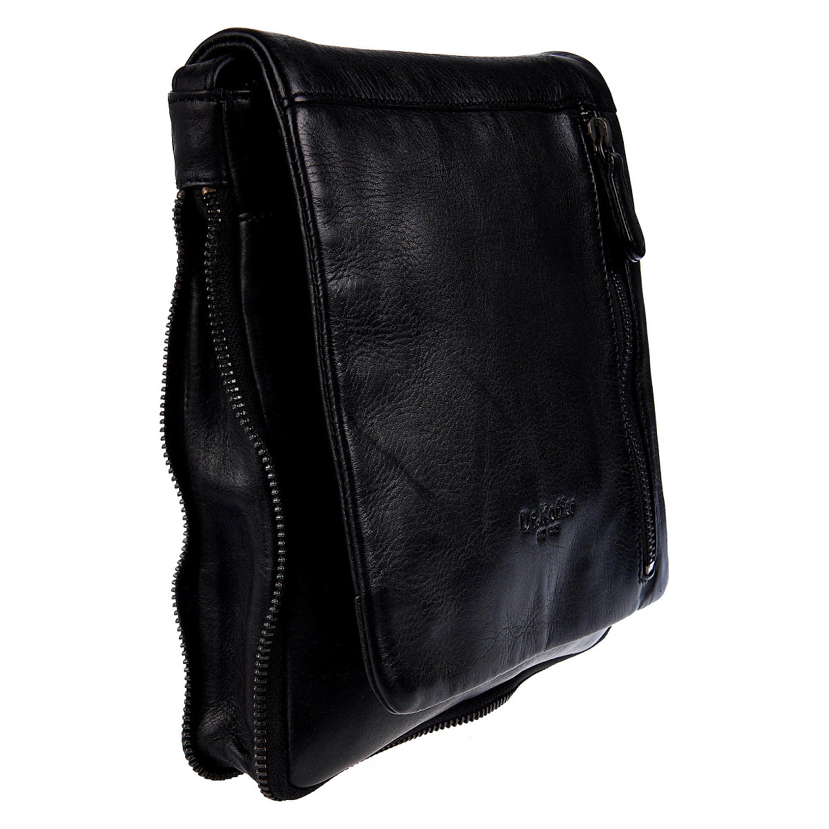 Сумка через плечо Dr.Koffer из натуральной кожи черная