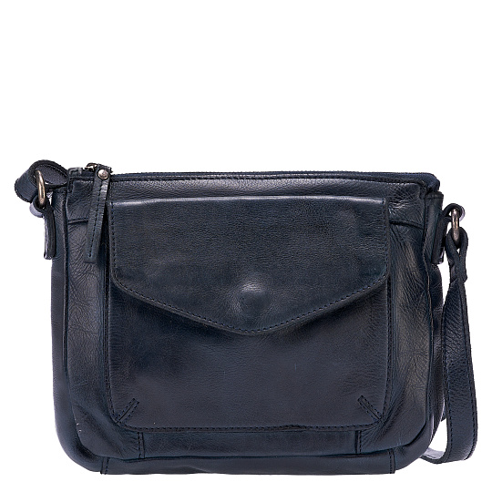 Сумка через плечо Dr.Koffer из натуральной кожи синяя