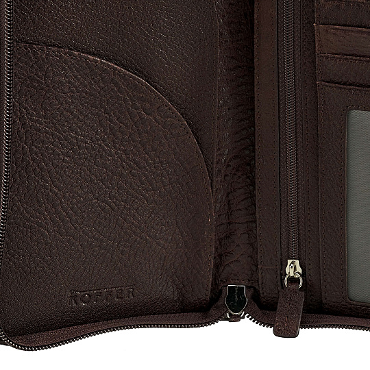 Портмоне Dr.Koffer из натуральной кожи коричневое