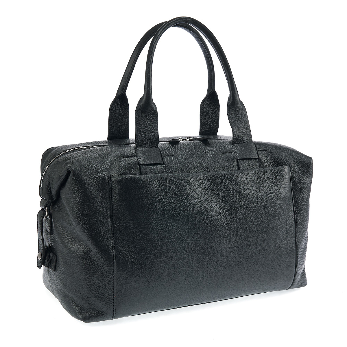 Сумка дорожная Dr. Koffer из натуральной кожи черная