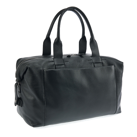 Сумка дорожная Dr. Koffer из натуральной кожи черная