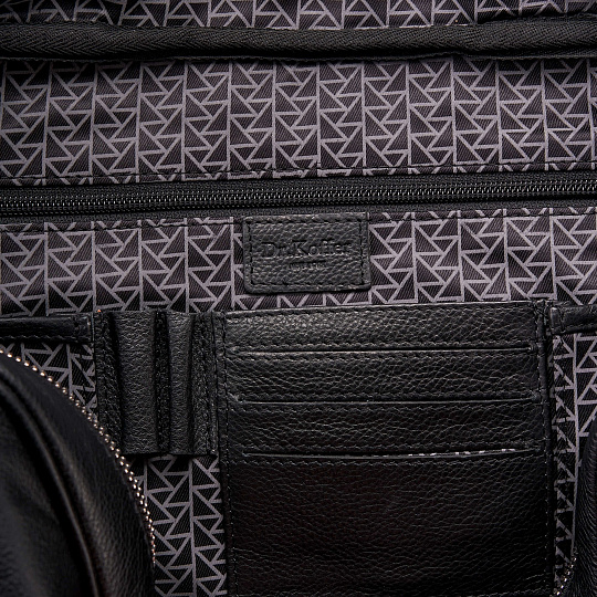 Деловая сумка Dr.Koffer из натуральной кожи черная