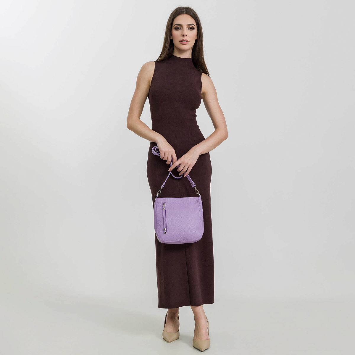 Женская сумка Dr. Koffer из натуральной кожи розовая