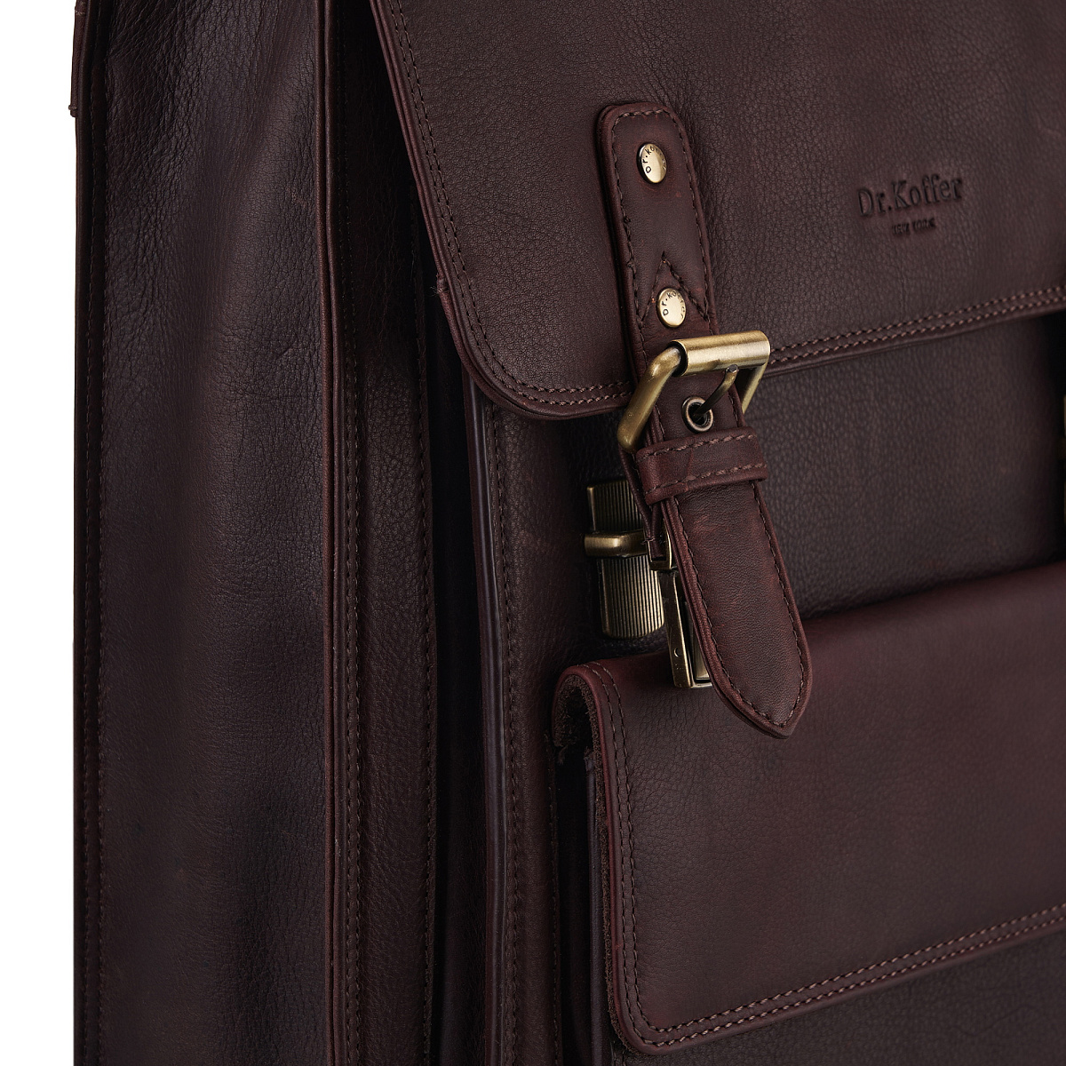 Рюкзак Dr.Koffer из натуральной кожи темно-коричневый