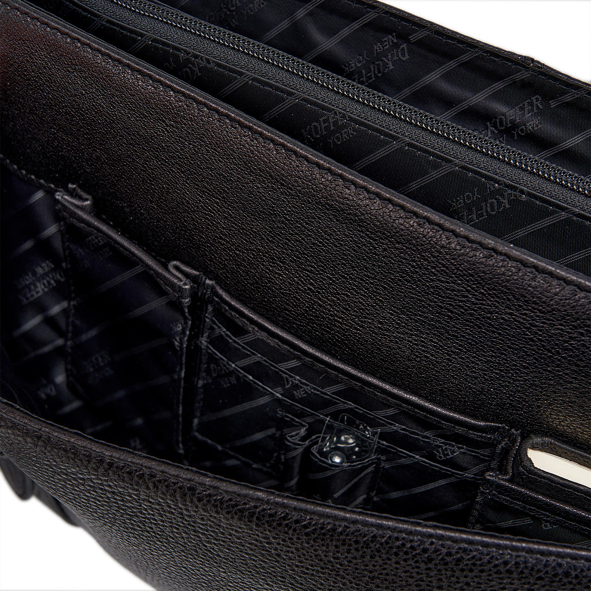 Портфель Dr.Koffer из натуральной кожи черный