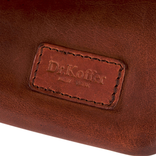 Сумка дорожная Dr.Koffer из натуральной кожи коричневая