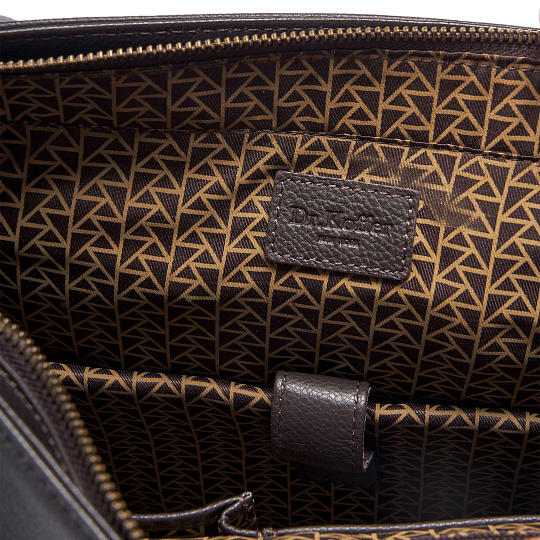 Рюкзак Dr.Koffer из натуральной кожи темно-коричневый