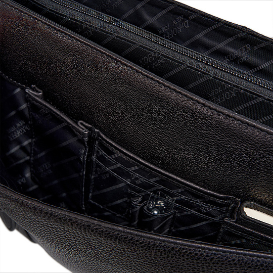 Портфель Dr.Koffer из натуральной кожи черный