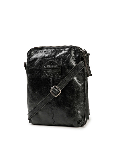 Сумка через плечо Dr.Koffer из натуральной кожи черная