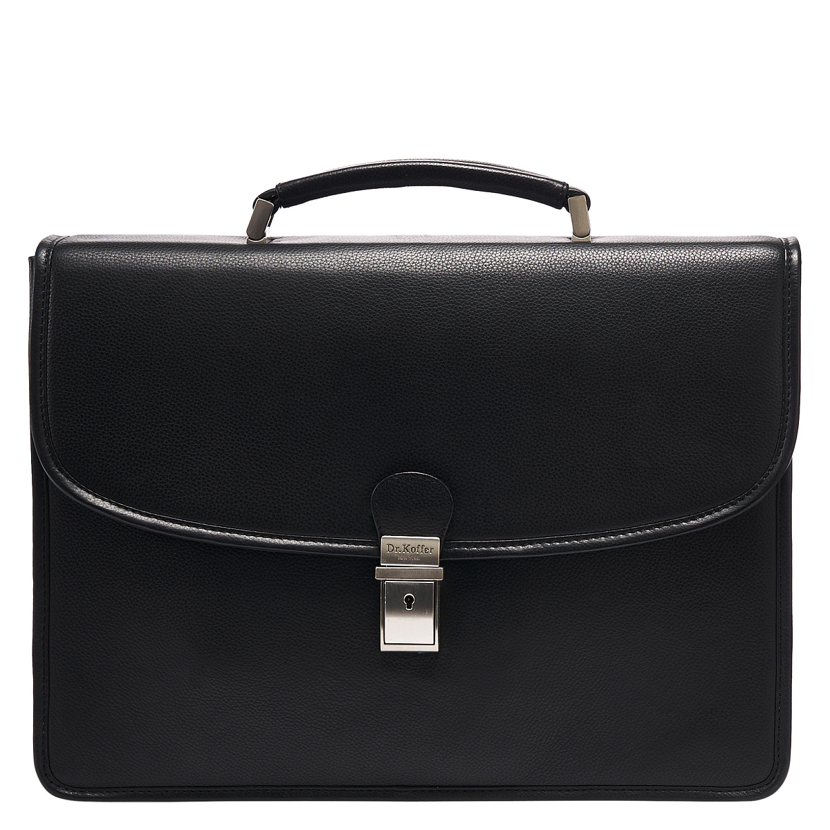 Портфель Dr.Koffer из натуральной кожи черный