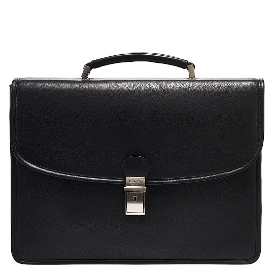 Портфель Dr.Koffer из натуральной кожи черный