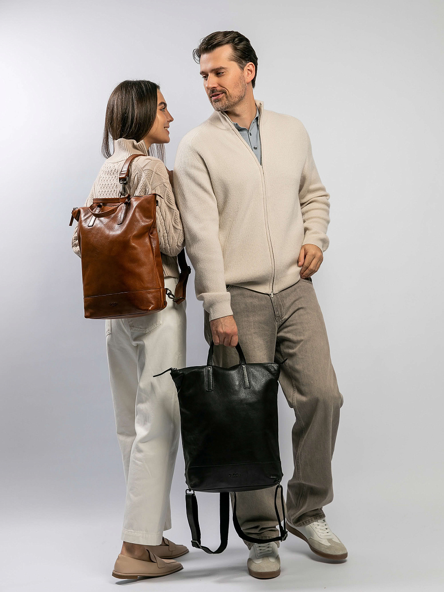 Рюкзак Dr.Koffer из натуральной кожи коричневый