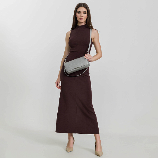 Женская сумка  Dr. Koffer из натуральной кожи серая