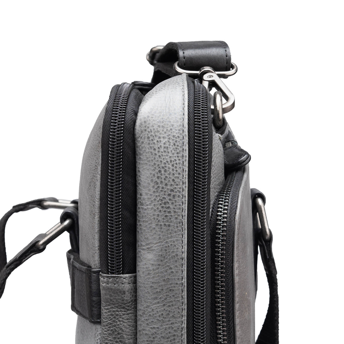 Деловая сумка Dr.Koffer из натуральной кожи серая