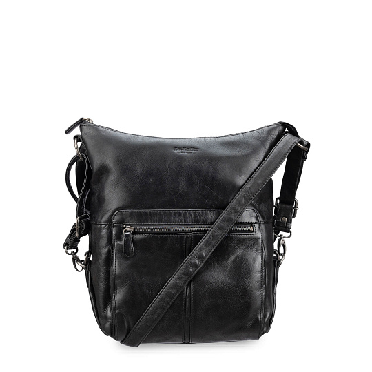 Сумка через плечо Dr.Koffer из натуральной кожи черная