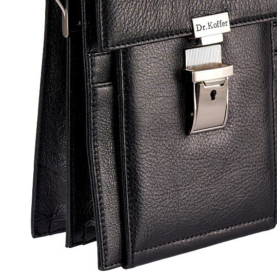 Сумка через плечо Dr.Koffer из натуральной кожи черная