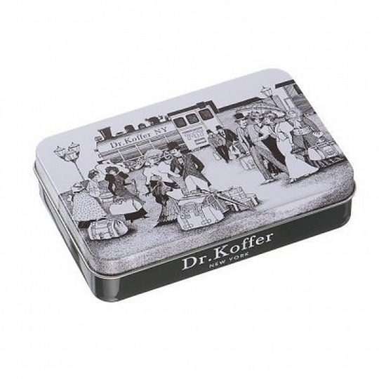 Черное кожаное портмоне классического дизайна с клапаном на кнопке Dr.Koffer X510117-02-04D
