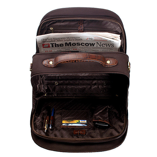 Бьюти-кейс несессер Dr. Koffer из натуральной кожи коричневый