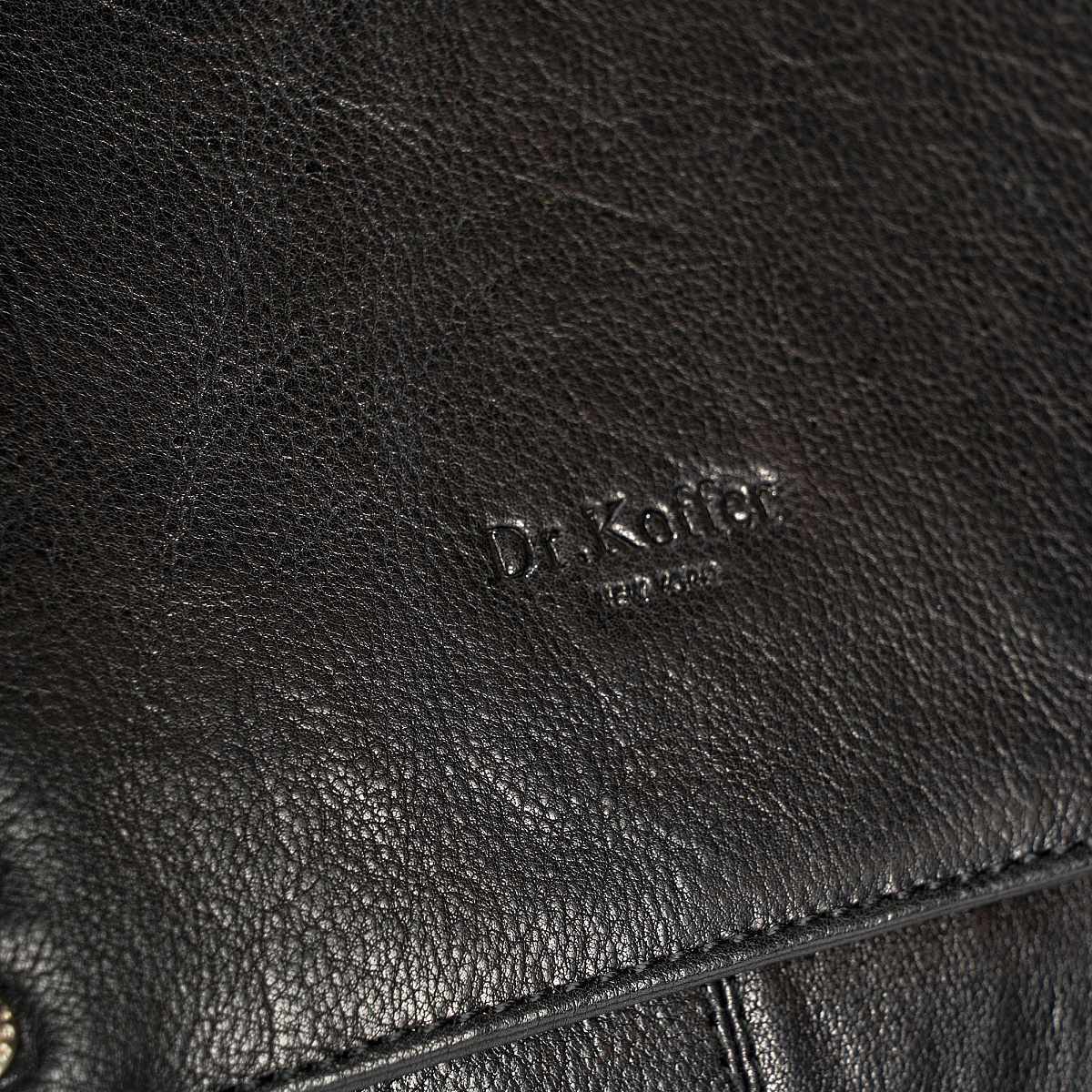 Портфель Dr.Koffer из натуральной кожи черный