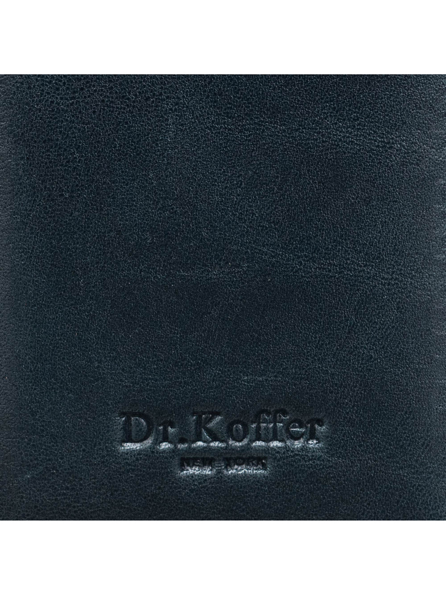 Кредитница Dr.Koffer из натуральной кожи синяя