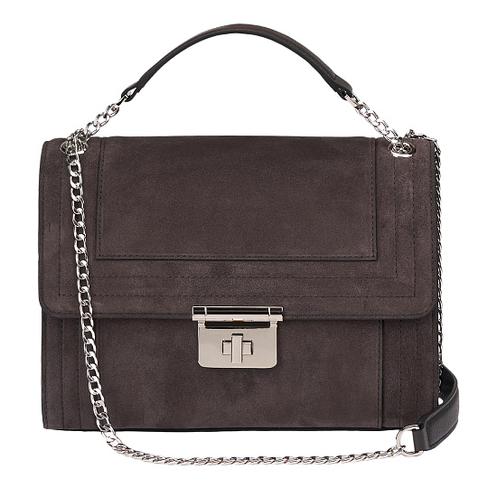 Женская сумка Dr. Koffer из натуральной кожи серая