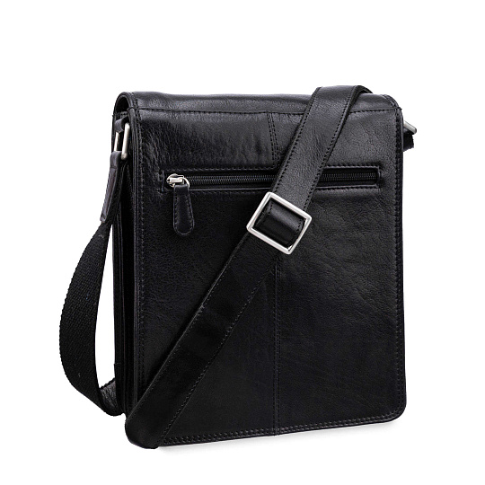 Сумка через плечо Dr.Koffer из натуральной кожи черная