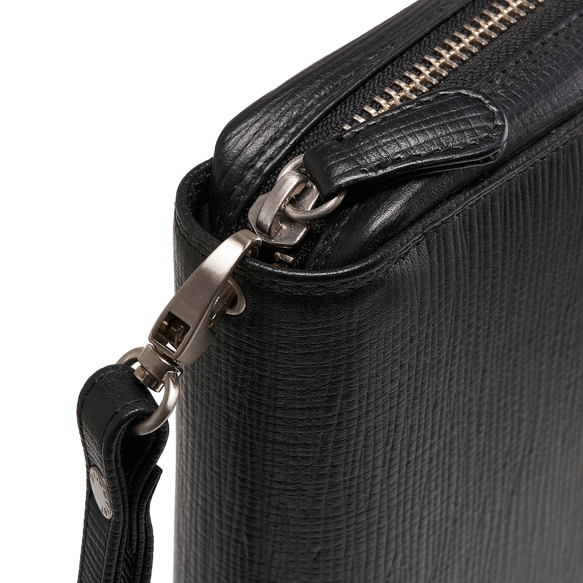 Сумка барсетка из натуральной кожи Dr. Koffer черная