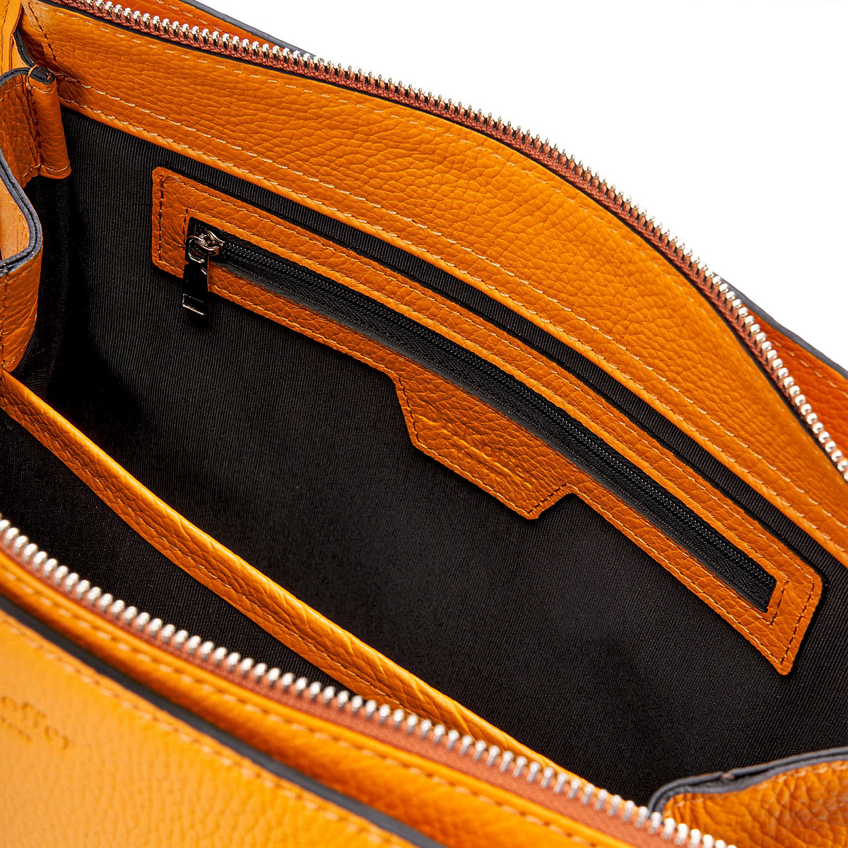 Женская сумка Dr. Koffer из натуральной кожи оранжевая