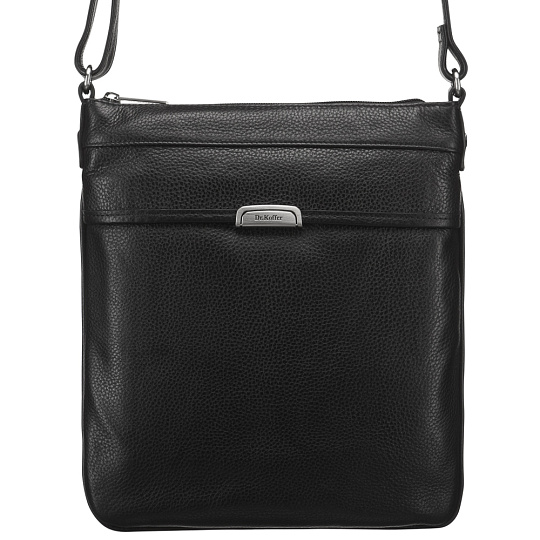 Сумка через плечо Dr.Koffer из натуральной кожи черная
